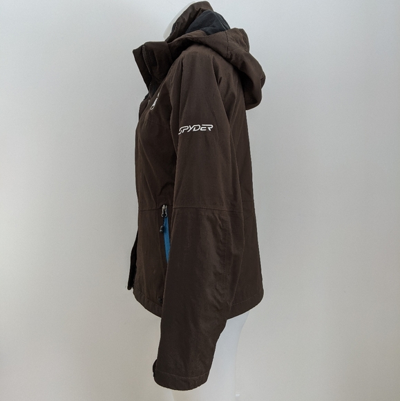 SPYDER Snowboard/Ski Jacket, Brown, XS - Picture 4 of 10